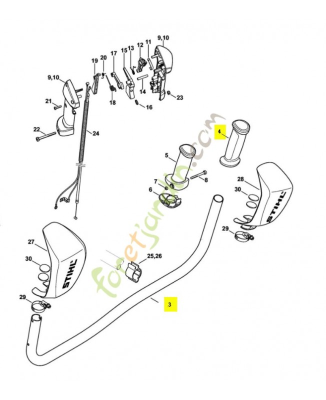 Poignee tubulaire Poignee tubulaire