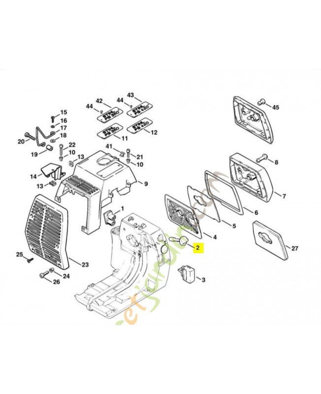 Bouton de réglage stihl réf: 4116-182-9501