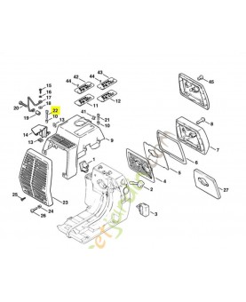 Vis cylindrique m4x25 stihl réf : 9022-313-0740