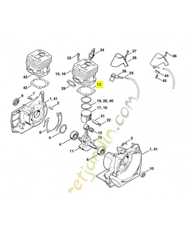 Joint de cylindre 4116-029-2305. Pièce de rechange Sithl / Vicking