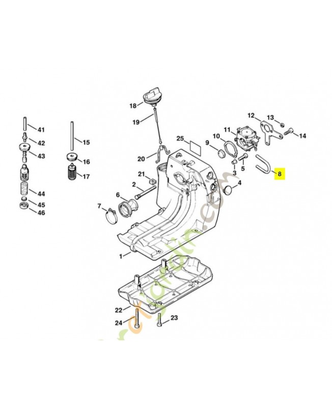 Tuyau 3,1x1,3x76 1121-647-9400. Pièce de rechange Sithl / Vicking