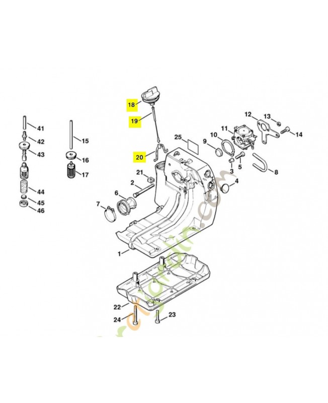 Bouchon reserv. essence Stihl ref. 4116-350-0502