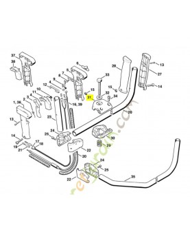 Monture serrage superieure Stihl ref. 4116-791-0610