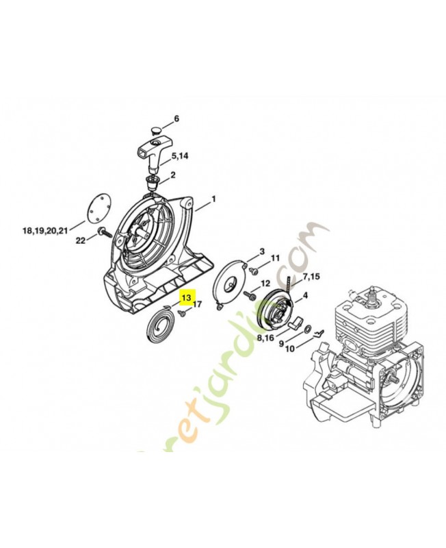 Ressort de rappel  référence 4134-190-0600