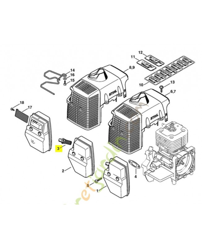 Embout avec grille