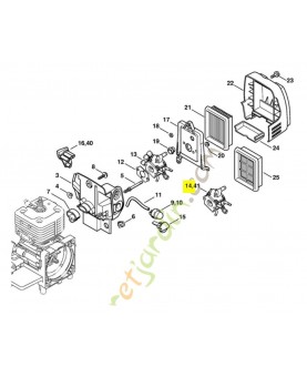 Carburateur c1q-s34 stihl ref. 4128-120-0651