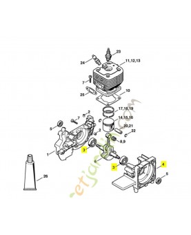 Carter moteur stihl ref. 4128-020-2900