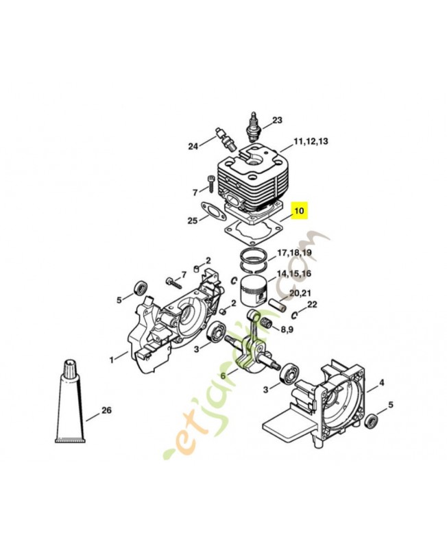 Joint embase cylindre