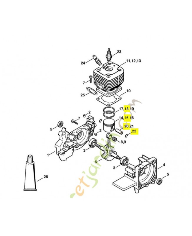 Piston d 42 stihl ref. 4128-030-2005