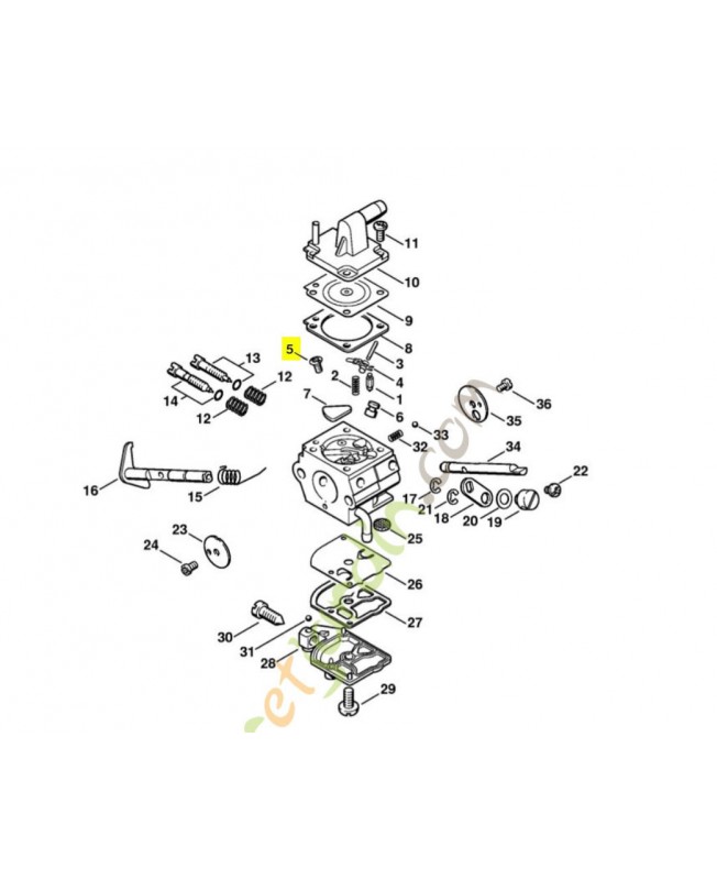 Vis d'assemblage a embase Stihl Réf 1120-122-6600