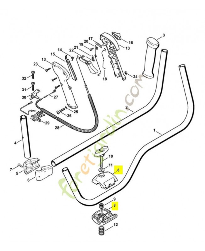 Support 4128-790-4800 stihl