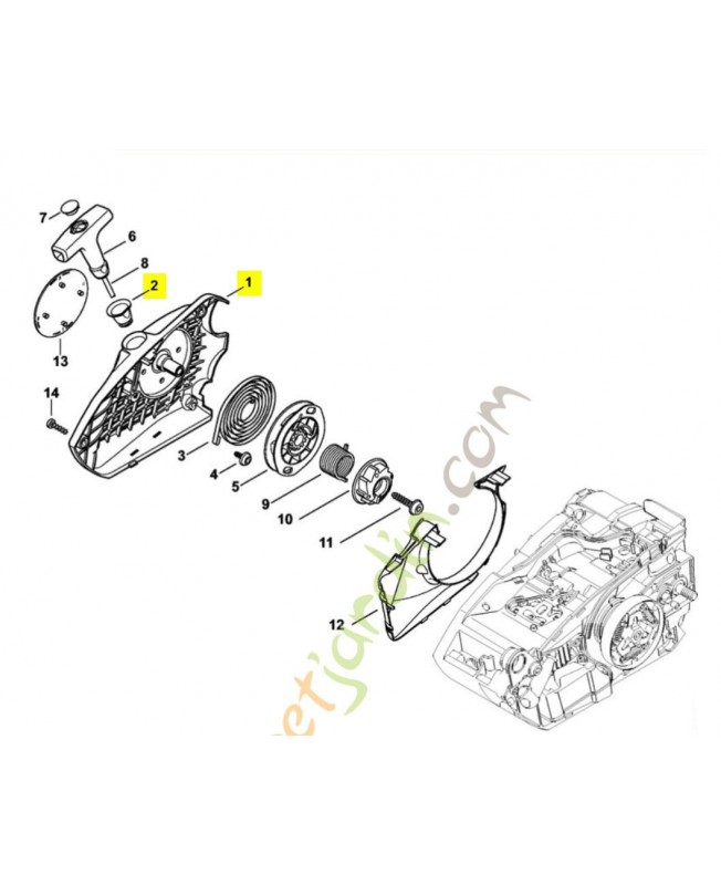 Carter ventilateur 1146-080-1800. Pièce de rechange Sithl / Vicking