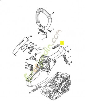 Pictogramme avertissement 0000-967-7258. Pièce détachée Stihl / Vicking
