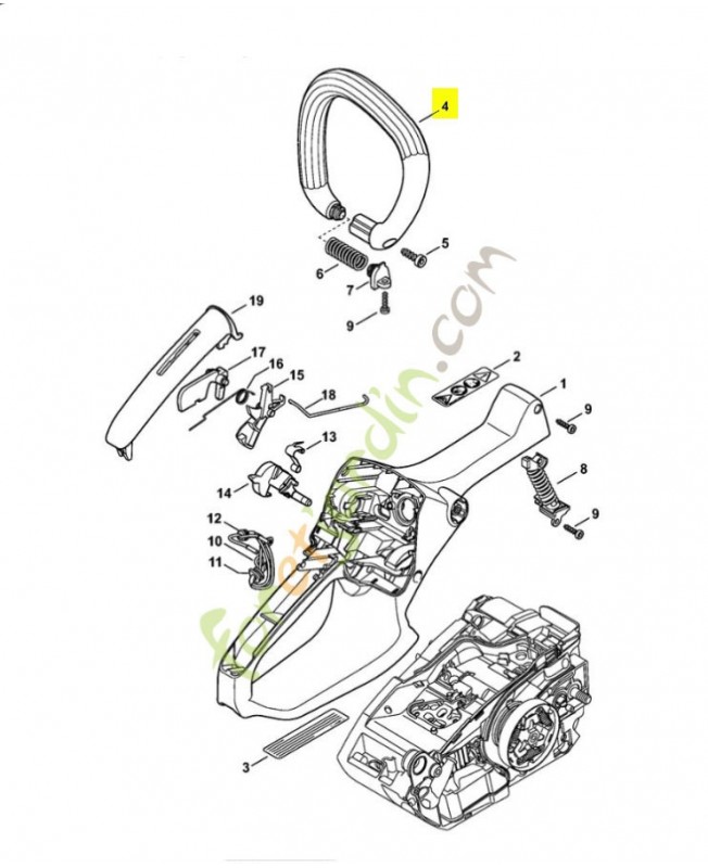 Poignée tubulaire 1146-791-1701. Pièce détachée Stihl / Vicking Poignée tubulaire 1146-791-1701. Pièce détachée Stihl / Vicking