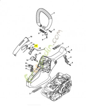 Manette des gaz 1146-182-1001. Pièce détachée Stihl / Vicking