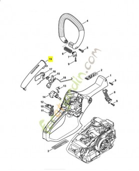Monture de poignée 1146-791-0601. Pièce détachée Stihl / Vicking
