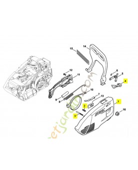 Couvercle de pignon 1146-640-1704. Pièce détachée Stihl / Vicking