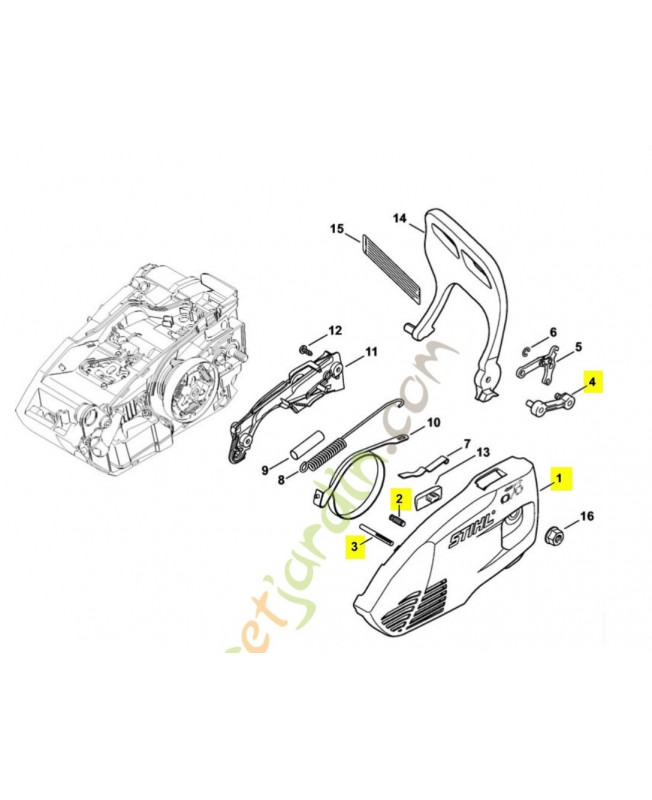 Couvercle de pignon 1146-640-1704. Pièce détachée Stihl / Vicking