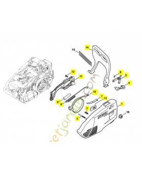 Couvercle de pignon complet 1146-640-1701. Pièce détachée Stihl / Vicking
