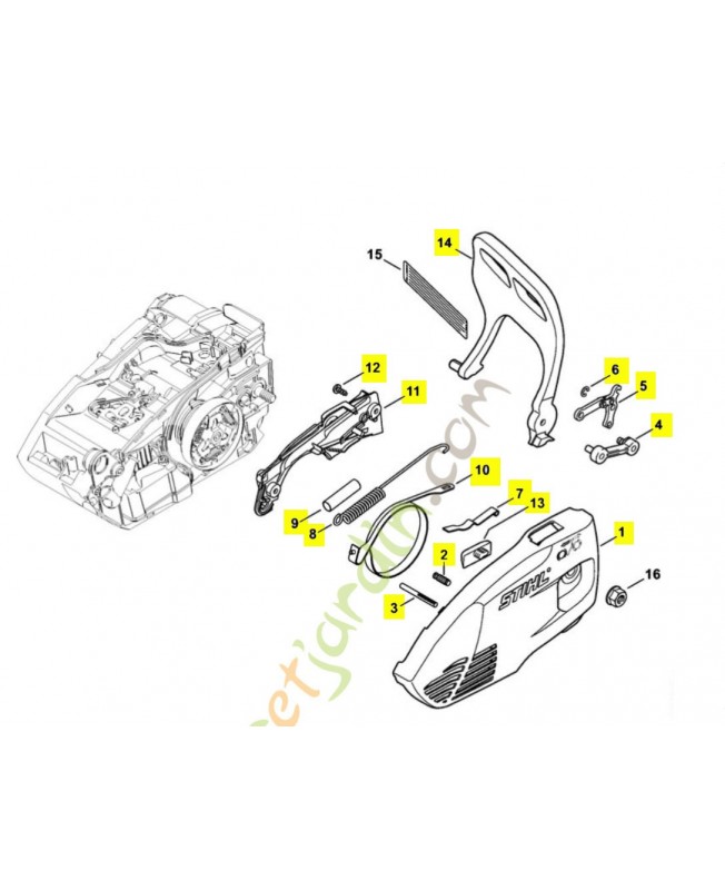 Couvercle de pignon complet 1146-640-1701. Pièce détachée Stihl / Vicking Couvercle de pignon complet 1146-640-1701. Pièce détachée Stihl / Vicking