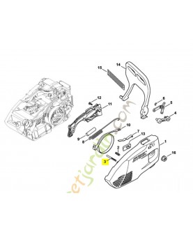 Goupille cannelée 4x22 9378-543-2190. Pièce de rechange Sithl / Vicking