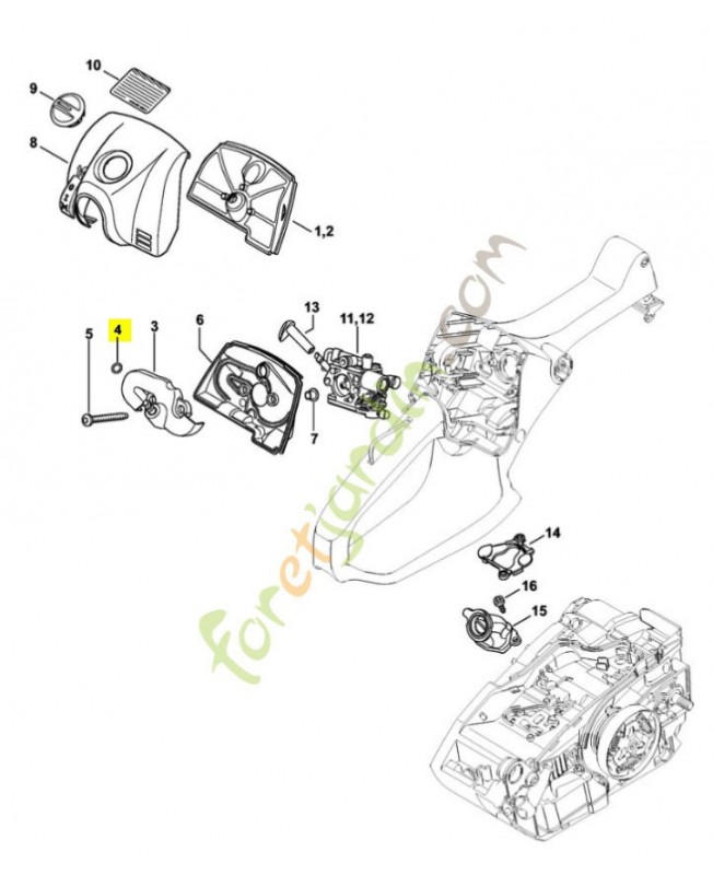 Joint torique 4x1,5 9645-945-7444. Pièce de rechange Sithl / Vicking