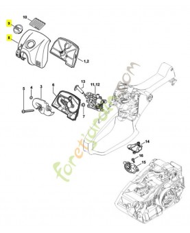 Couvercle carter carburateur 1146-140-1901. Pièce détachée Stihl / Vicking