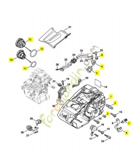 Carter moteur 1146-020-3006. Pièce de rechange Sithl / Vicking