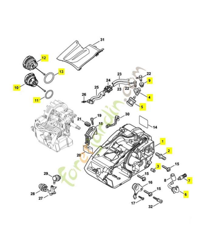 Carter moteur 1146-020-3006. Pièce de rechange Sithl / Vicking