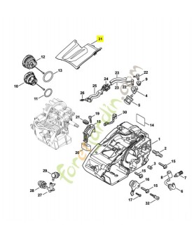 Couvercle 1146-021-1102. Pièce détachée Stihl / Vicking