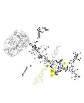 Embrayage MS 1146-160-2000. Pièce détachée Stihl / Vicking