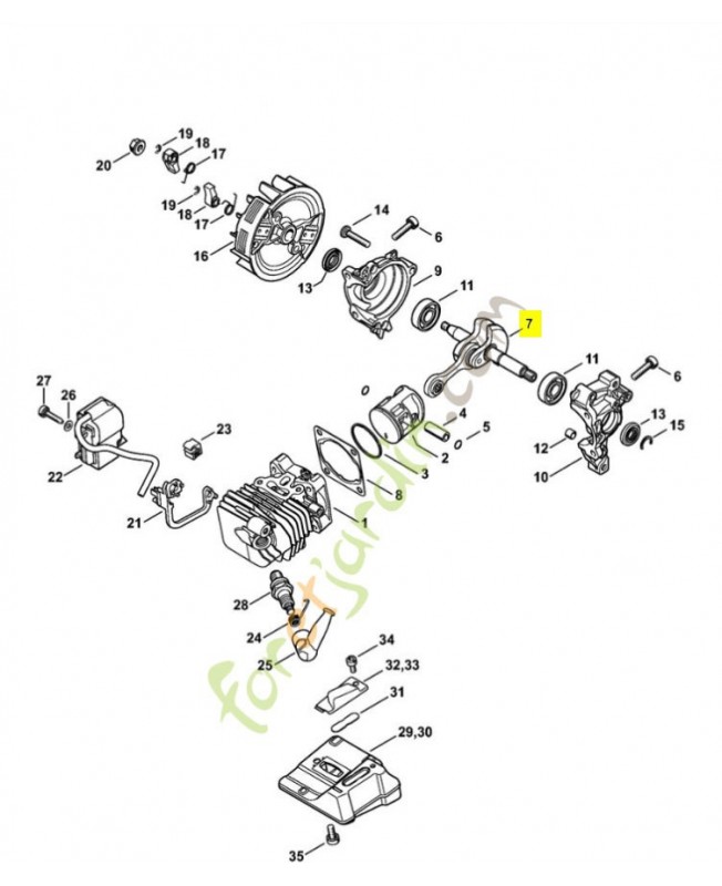 Vilebrequin ms 150t 1146-030-0400. Pièce de rechange Sithl / Vicking Vilebrequin ms 150t 1146-030-0400. Pièce de rechange Sithl / Vicking