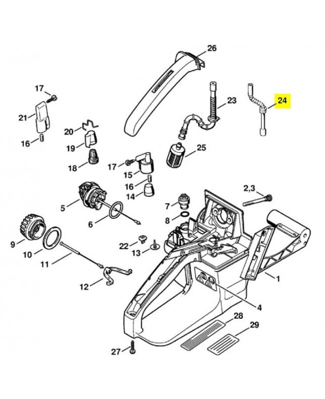 Tuyau 1119-358-7701. Pièce détachée Stihl 