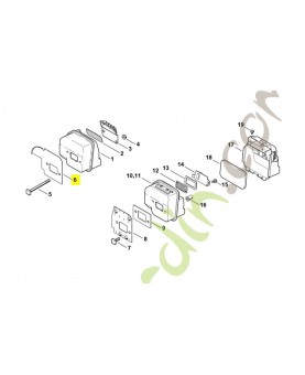 Tole de refroidissement 1130-141-3200. Pièce détachée Stihl / Vicking