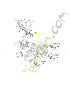 Piece isolante Stihl ref. 1130-405-8000