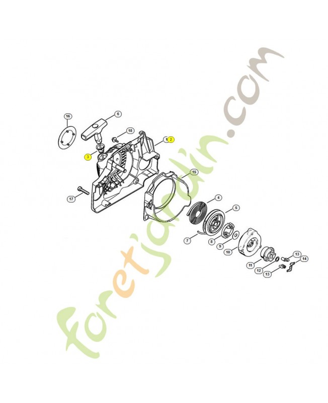 Carter du lanceur Stihl Réf 1130-080-1809