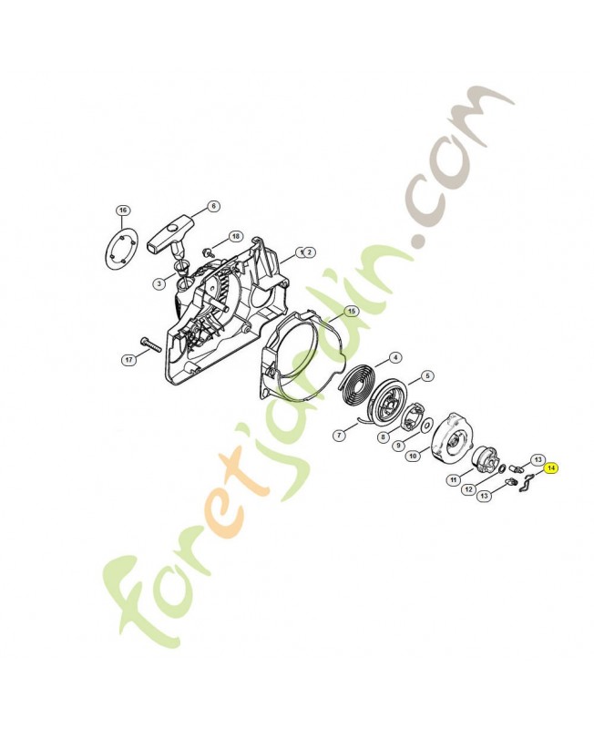 Ressort Stihl ref. 1130-195-3501