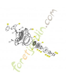 Carter ventilateur avec lanceur Stihl ref. 1130-080-2103