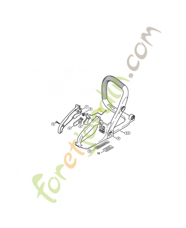 Tringle des gaz 1130-182-1502. Pièce détachée Stihl / Vicking Tringle des gaz 1130-182-1502. Pièce détachée Stihl / Vicking