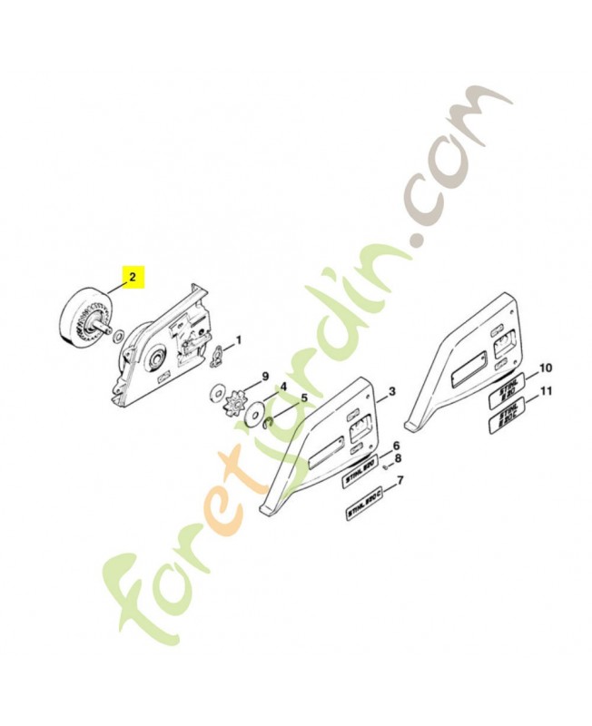 Pignon Stihl réf. 1207-640-7505