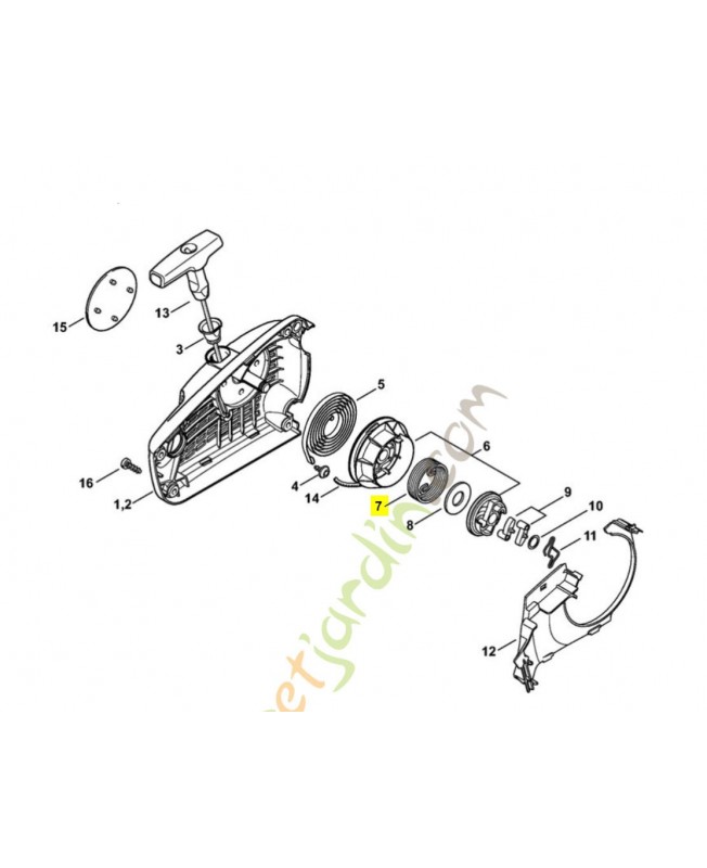 Ressort ergostart 1137-195-3501. Pièce de rechange Sithl / Vicking