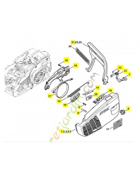 Couvercle de pignon complet
