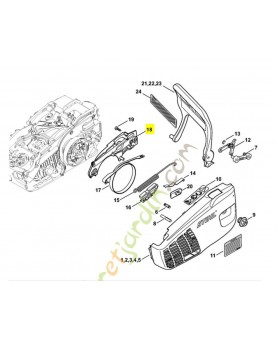 Couvercle 1137-648-7700. Pièce détachée Stihl / Vicking