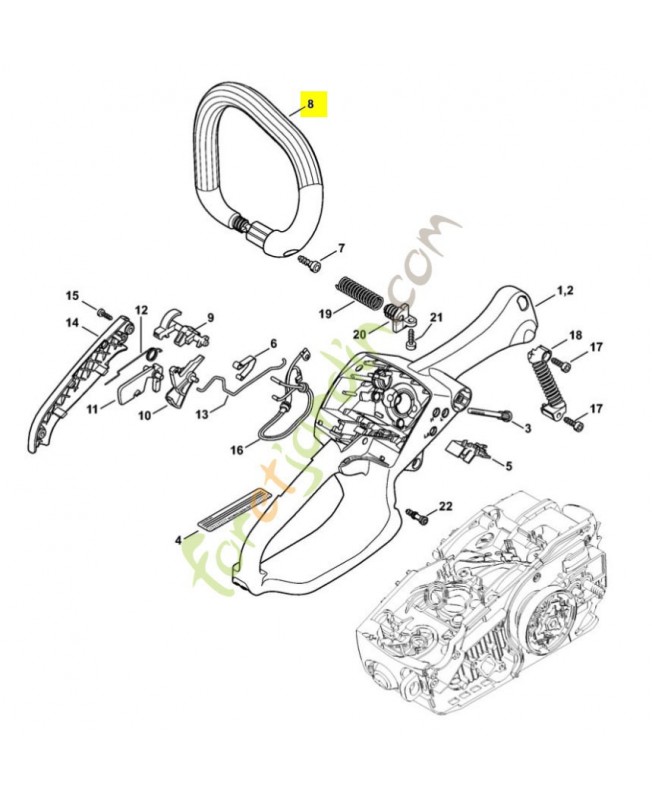 Poignee tubulaire ms 193c