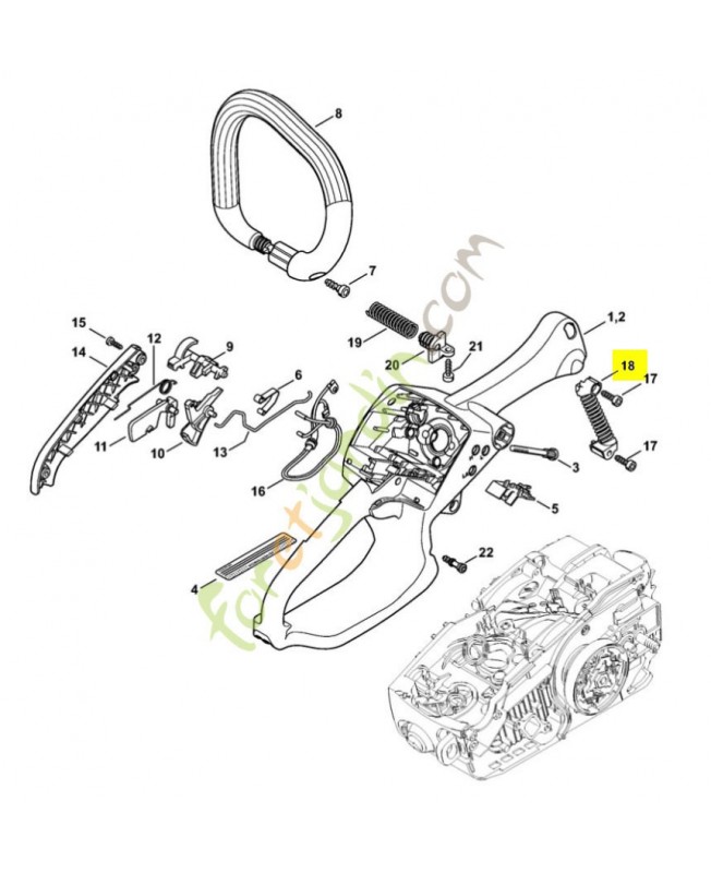 Ressort  1137-790-8300 pour tronconneuse stihl