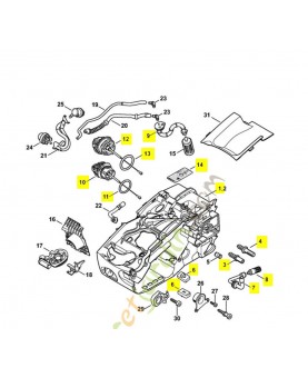 Carter moteur ms 193c