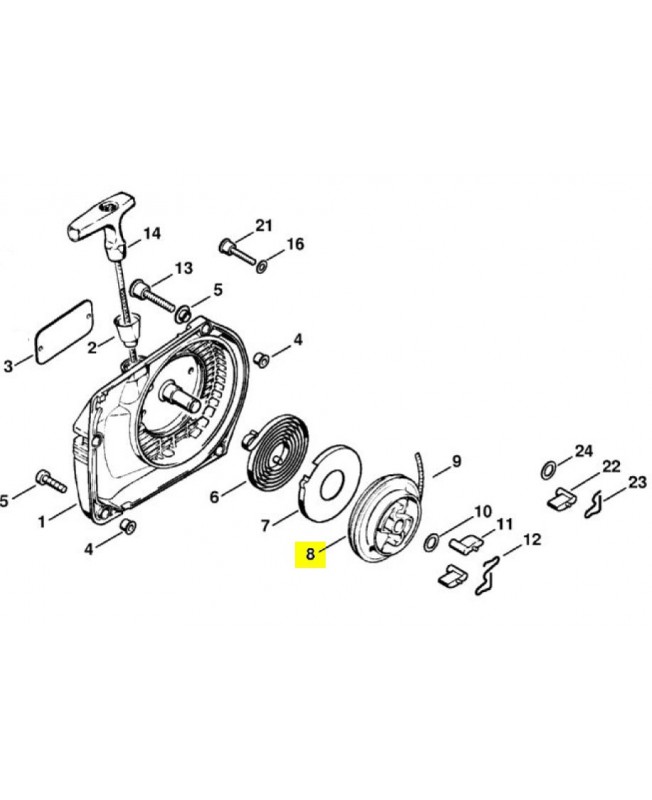 Repère 8 Poulie référence 1125-195-0401