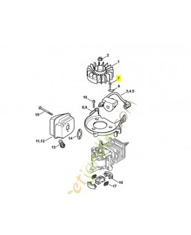Vis 4x20 9075-478-3023. Pièce de rechange Sithl / Vicking
