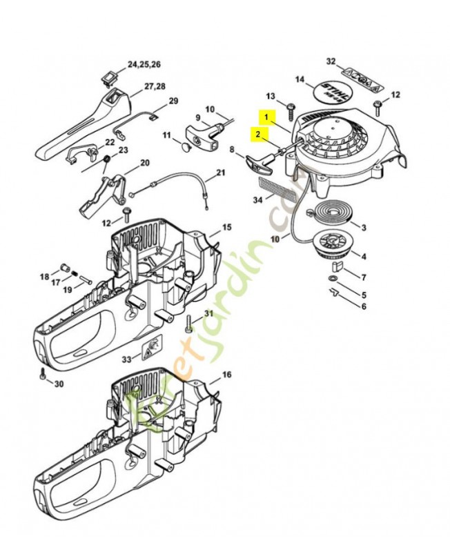 Carter du ventilateur stihl réf : 4228-080-1800
