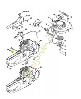 Boulon 1113-182-8901 stihl. Pièce de rechange Sithl
